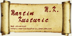 Martin Kusturić vizit kartica